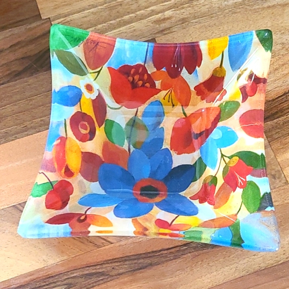 NYC Boutique Prima Designs Floral Trinket Dish